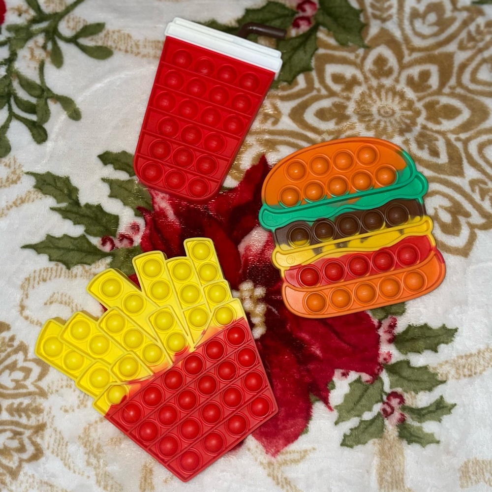 3 Food pop it set